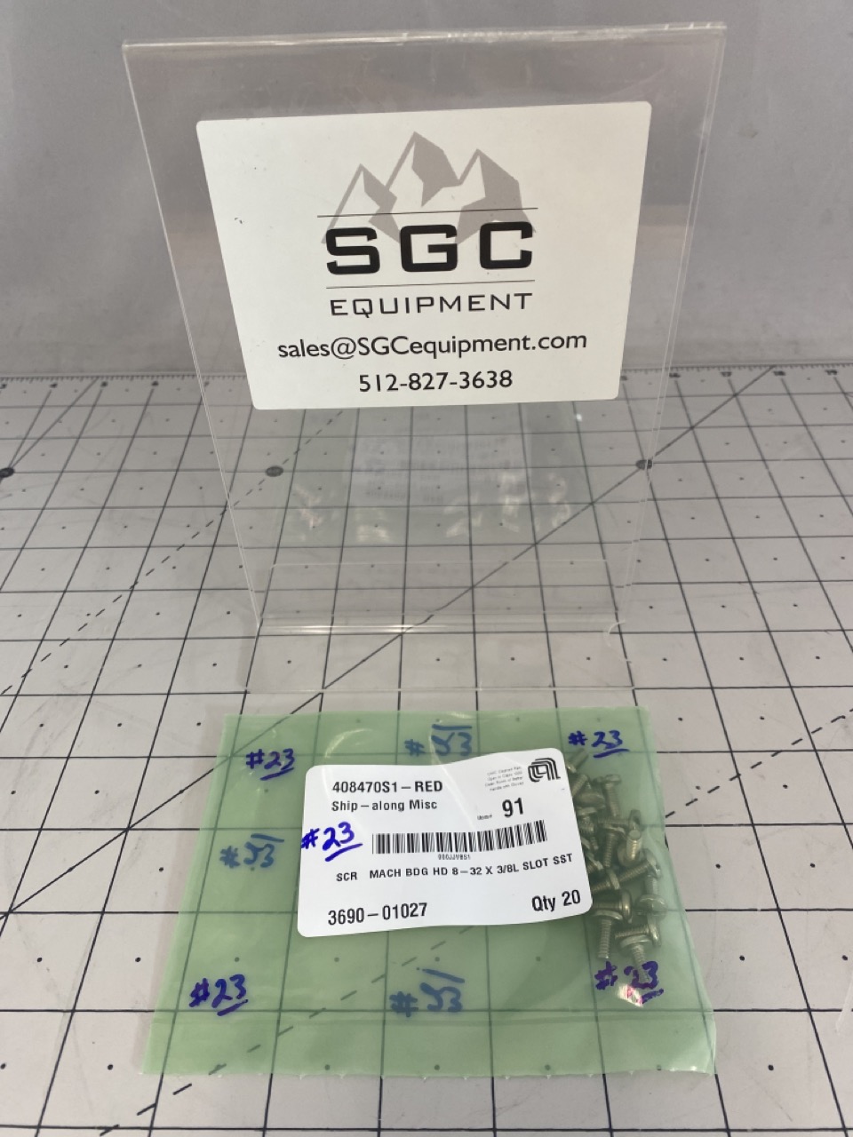 Applied Materials Screw Mach BDG HD 8-32 x 3/8L Slot SST PN